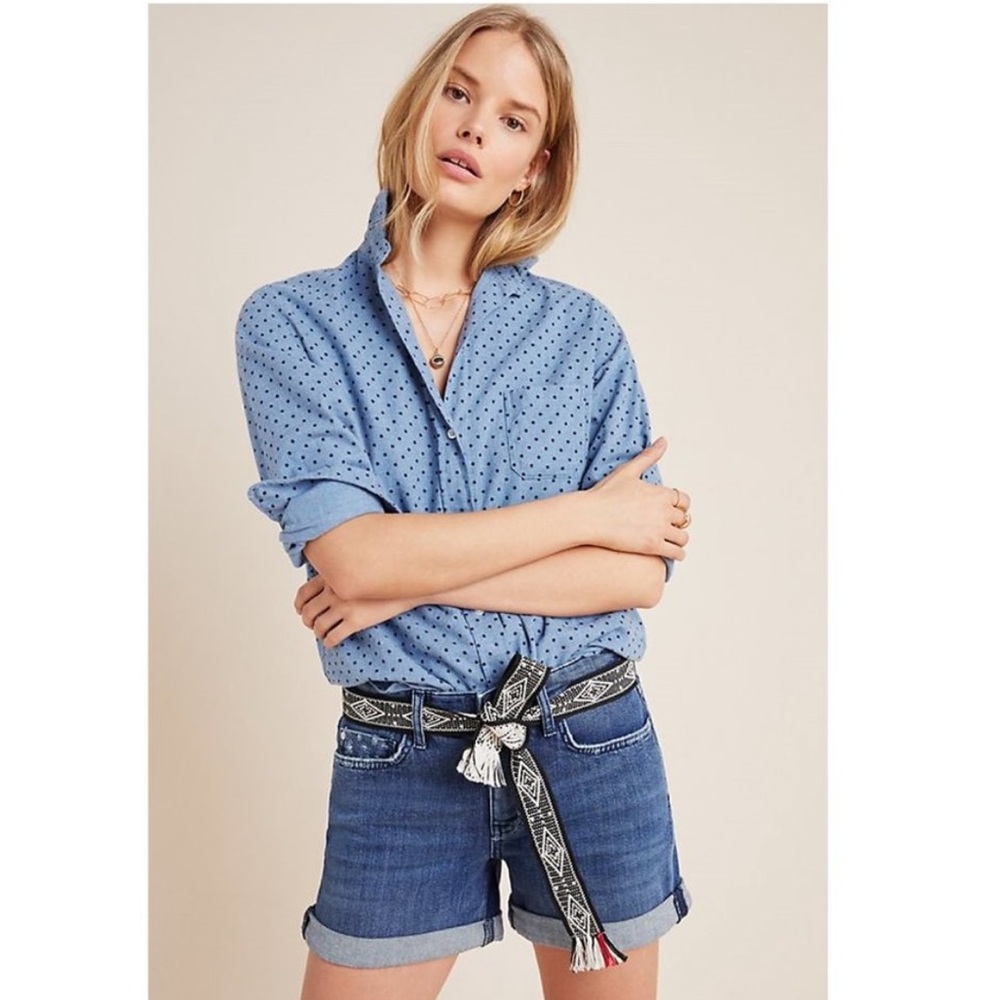 Anthropologie Mid Rise Denim Shorts